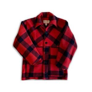 Vintage FILSON Double Mackinaw Wool Cruiser Medium (Size 40) Buffalo Red